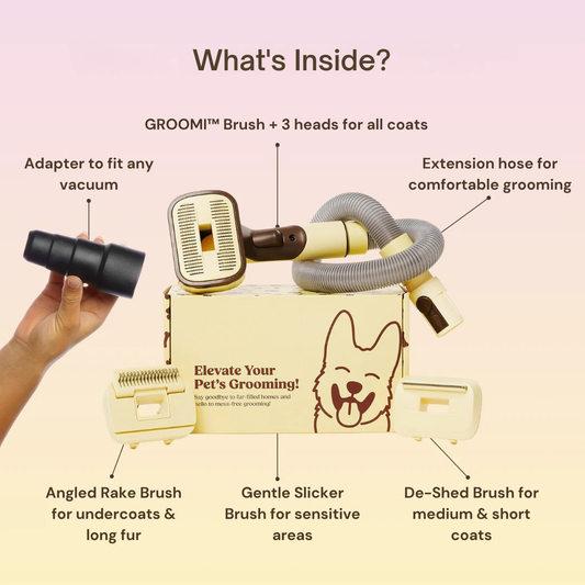 Shedly™ - 3-In-1 Vacuum Pet Brush