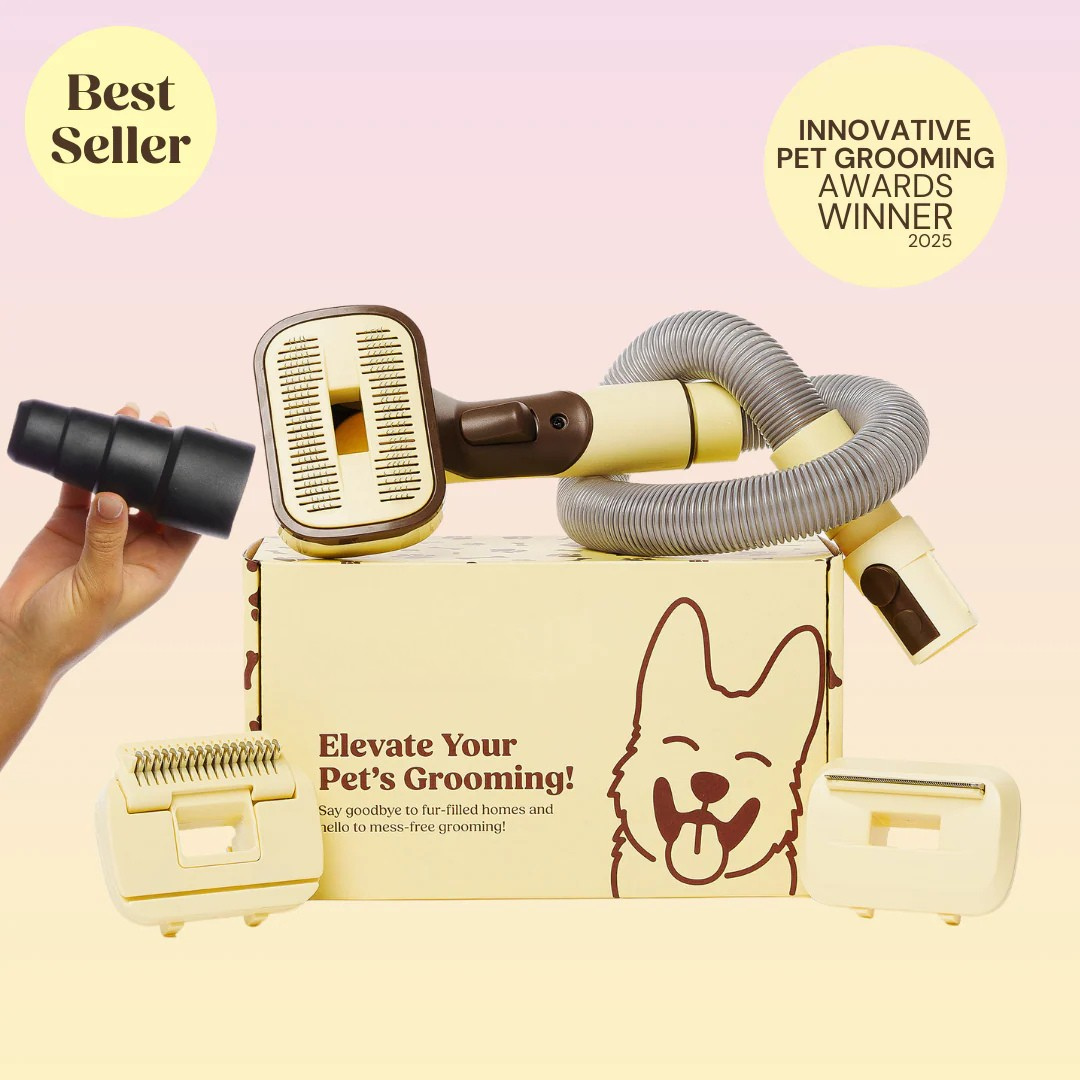 Shedly™ - 3-In-1 Vacuum Pet Brush