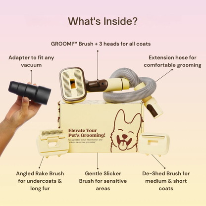 Shedly™ - 3-In-1 Vacuum Pet Brush