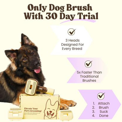 Shedly™ - 3-In-1 Vacuum Pet Brush